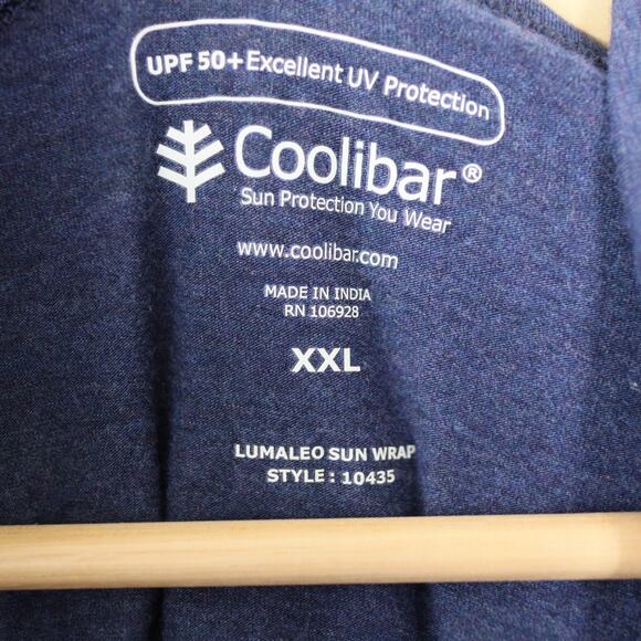 Coolibar  Lumaleo Sun Wrap Top Plus Extra XL Blue - Picture 2 of 8